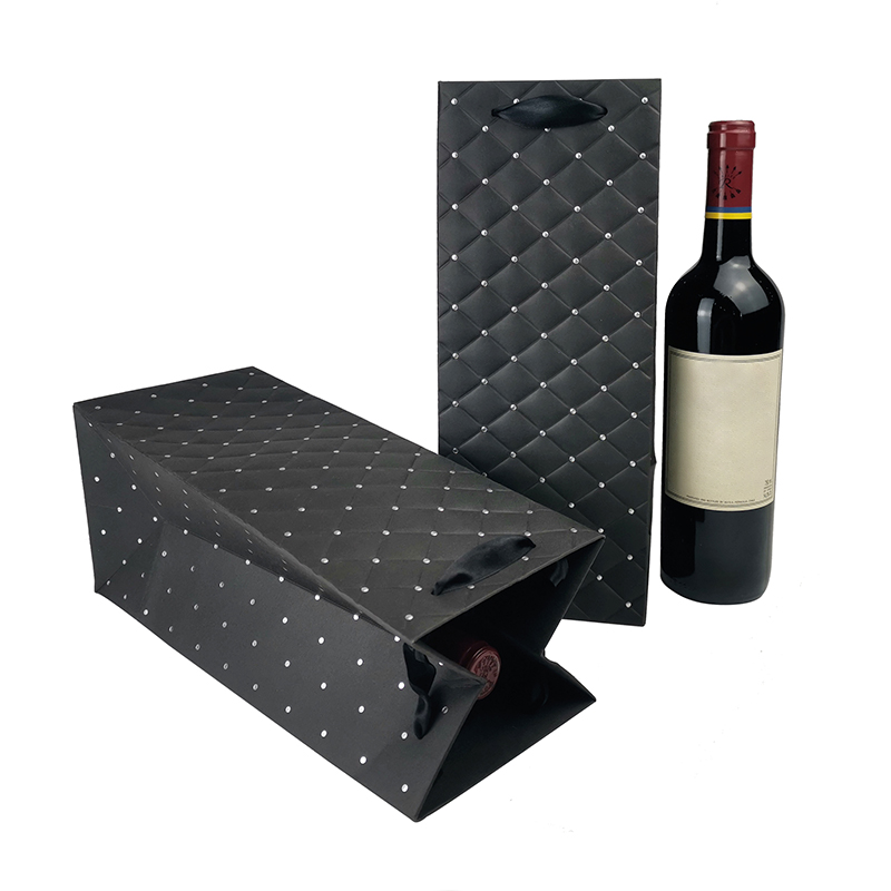 Amazon hot sale washable high-end wine bottle gift paper bags Best Selling paper bag Fashion red wine bottle bags