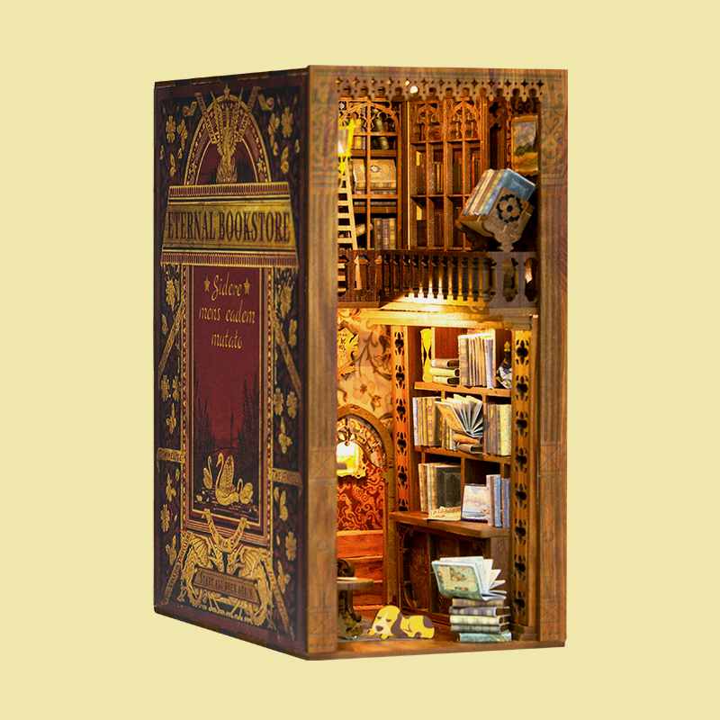 DIY Booknook книжная полка, вставка, Декор, переулок, книжные концы, модель, Набор для творчества, CuteBee, вечный книжный магазин, книжный ноок
