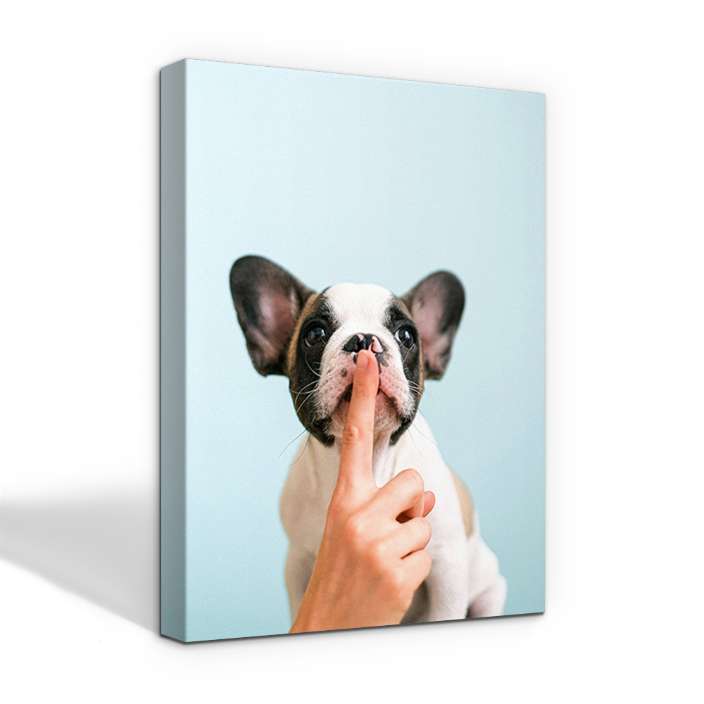 Custom Design Pet dog Your Own HD Photo Personalized digital Print on Polyester Canvas