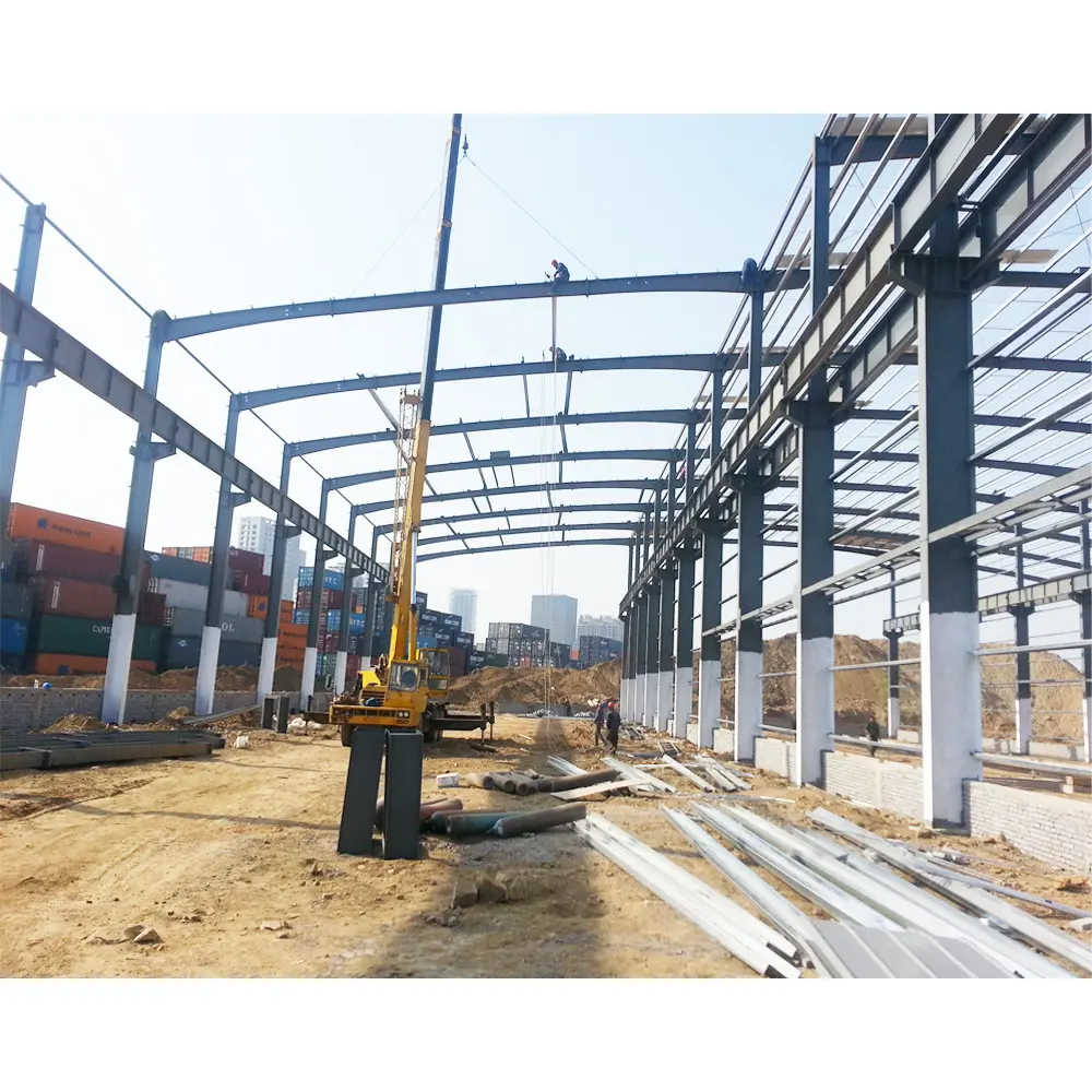 Showhoo light metal building construction gable frame prefabricated industrial steel structure warehouse
