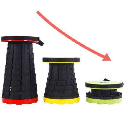 Convenient Telescopic Stool Outdoor Portable Foot Stool Camping Fishing Collapsable Stool Adjustable/
