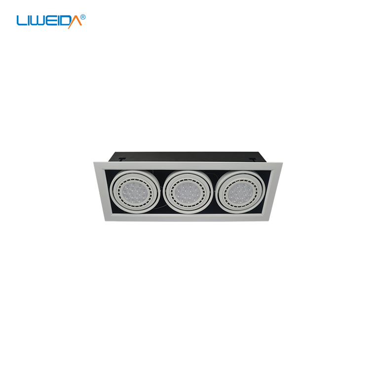 Производитель Китай три головы multi-angle High светодио дный Lumen LED решетчатый светильник 36 Вт черный встраиваемый светодио