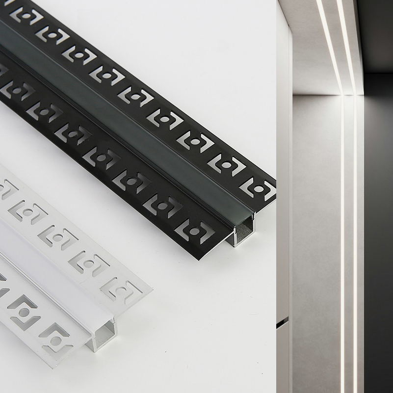 Shallow embedded aluminum profile light strip concealed line light 12V lacework Aluminum alloy led line lights