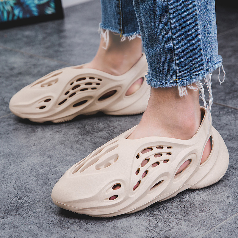 Мужские сандалии, летняя обувь yezzys, красные, розовые сандалии yeezy в стиле шлепанцев yeezy