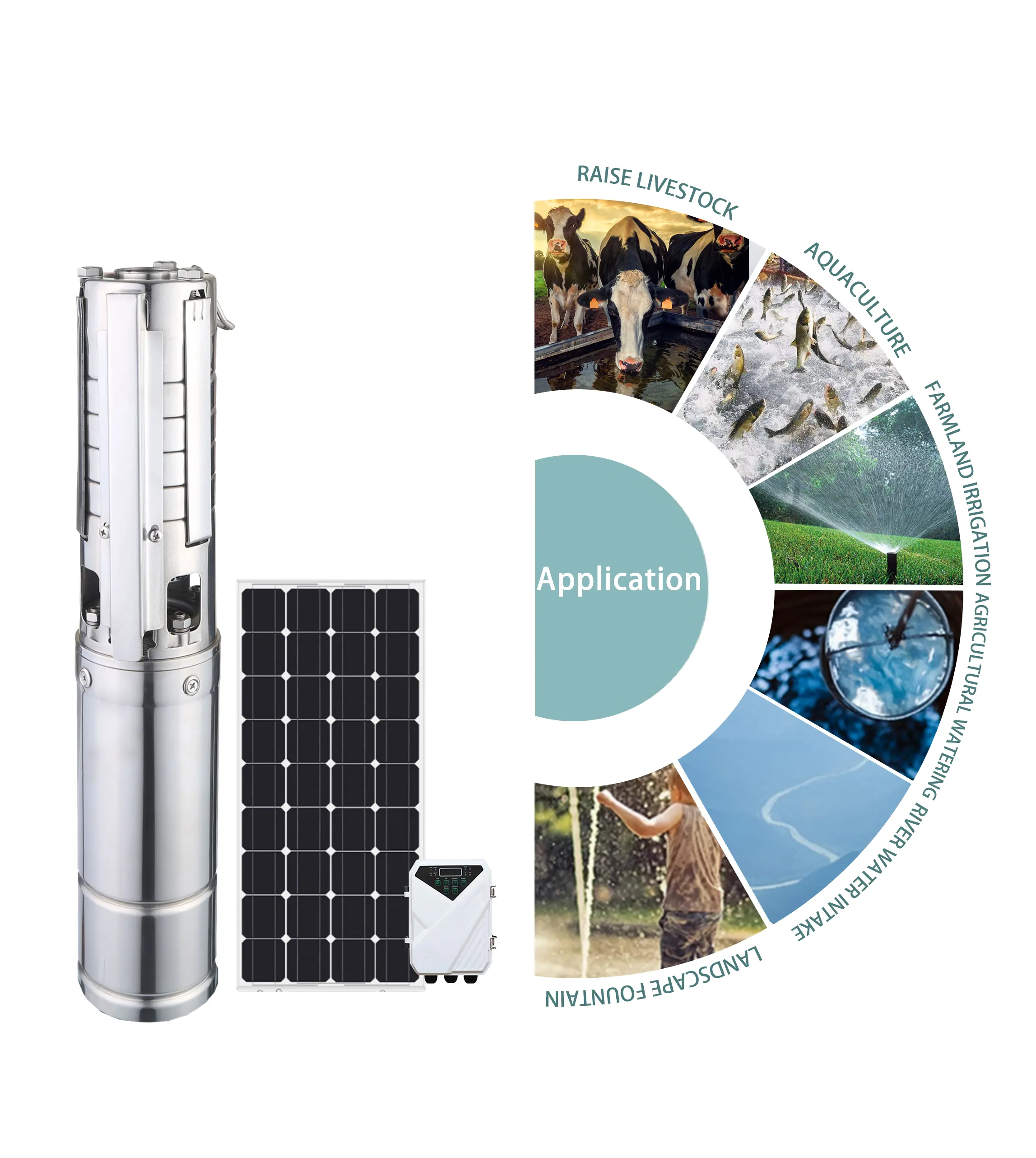 Grandfar 4SSP 2 Inch ac/ dc submersible solar water pump for agricultural irrigation