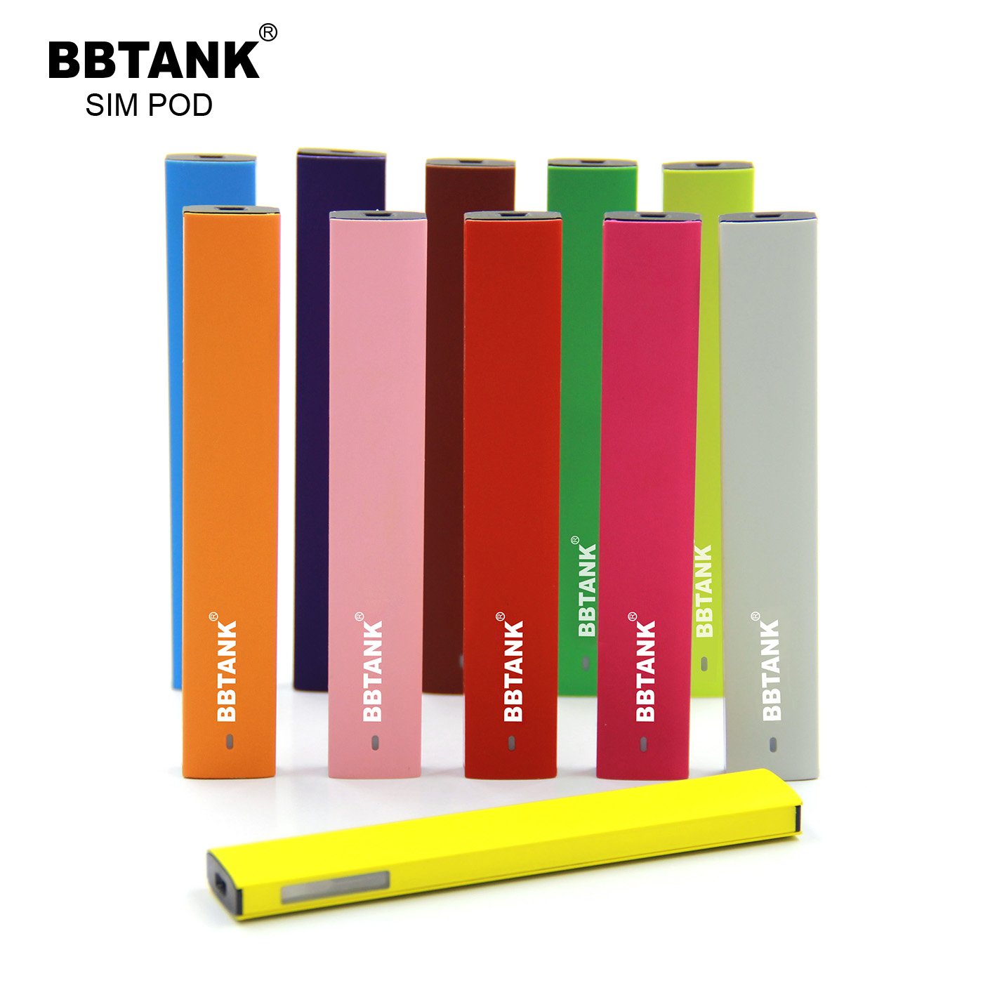 BBTANK оптовая продажа cbd vape 1 мл керамическая катушка sim pod системы cbd индивидуальный логотип густой масляной живописи vape pod специально разработан упаковочная коробка с логотипом