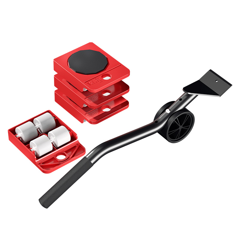 BTE 5pcs Set Furniture Lifter Tool Heavy Duty Moving System Appliance Mover Roller Move Tools with Pad