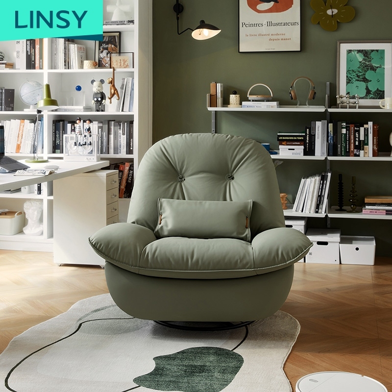 Linsy G085 Electric Chair Lazy Leisure Recliner Single Sofa Soft Fabric/PU Overstuffed Rocking Chair
