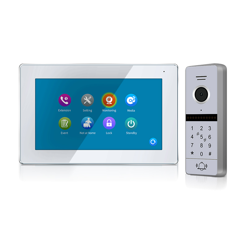 Factory New 7inch doorbell system intercom video door phone with 1080P resolution 128G SD card large memory