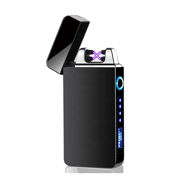 Электронная беспламенная перезаряжаемая ветрозащитная USB-зажигалка с двойной дугой FLAMECLUB с пользовательским логотипом