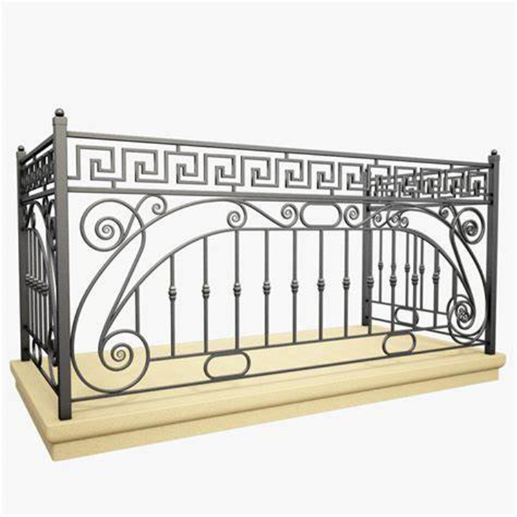 Galvanized steel wrought iron fence modern balcony iron fence wrought design
