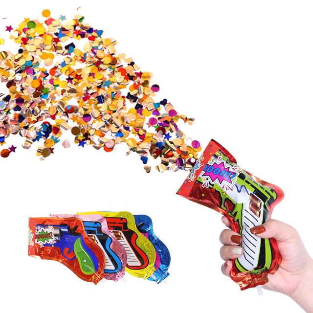 BONA Balloons Party Decorations Time Birthday Surprise Balloons Kids Toy Inflatable Confetti Party Poppers Gun Helium Balloon