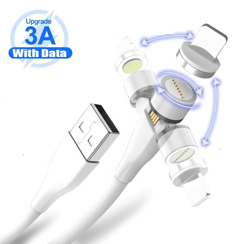 Магнитный Usb-кабель для зарядки и передачи данных WIK-HS 3 в 1 с поворотом на 540 градусов