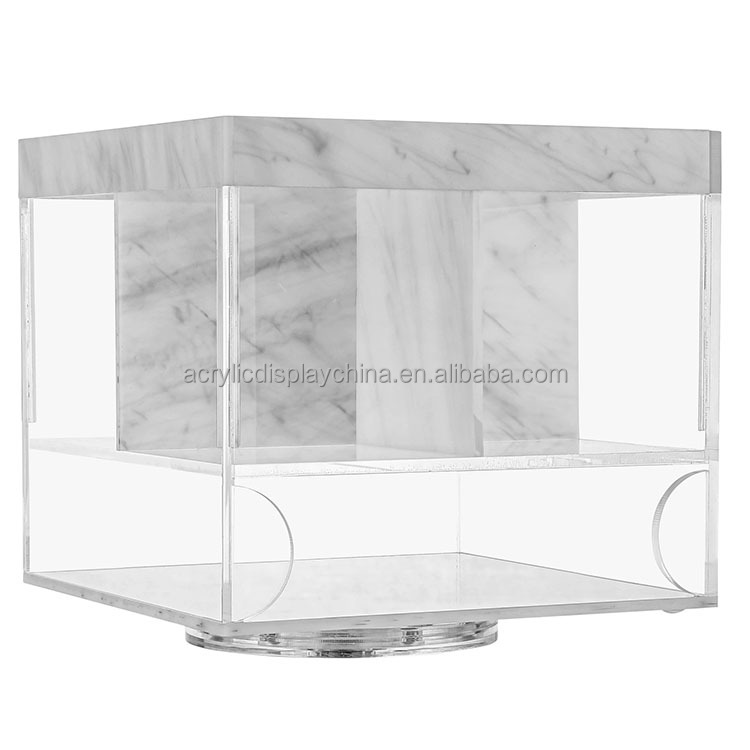 lucite Flat Silverware Caddy Includes four compartments + napkin holder on bottom