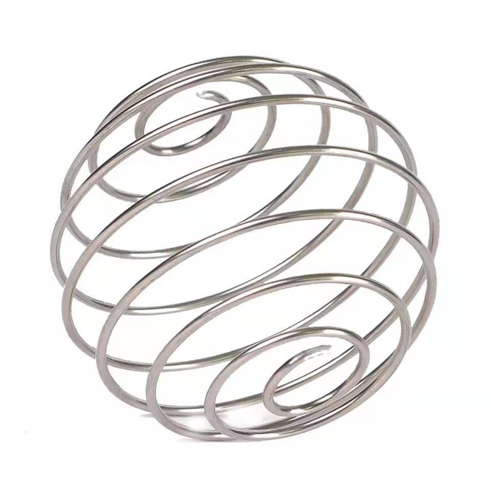 Wholesale in stock 55mm food grade stainless steel 304 compression spring ball shape bottle blender mix shaker ball