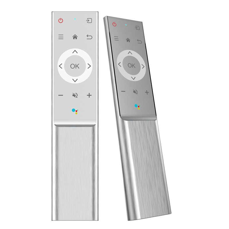 Новый дизайн, алюминиевый пульт дистанционного управления ble voice tv для STB,OTT,smart TV, аудио