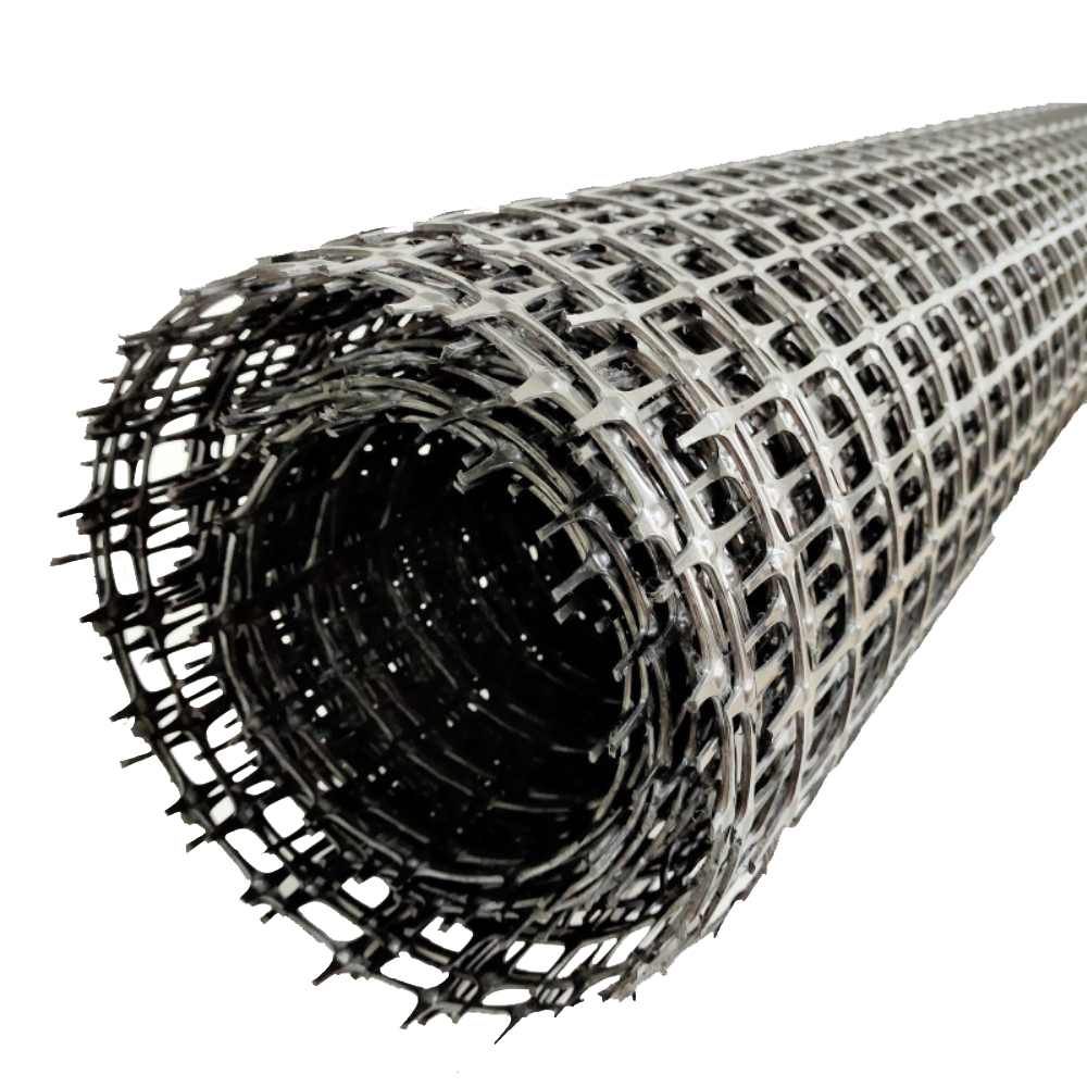 High tensile strength good quality polypropylene pp biaxial geogrid 40-40kN for highway