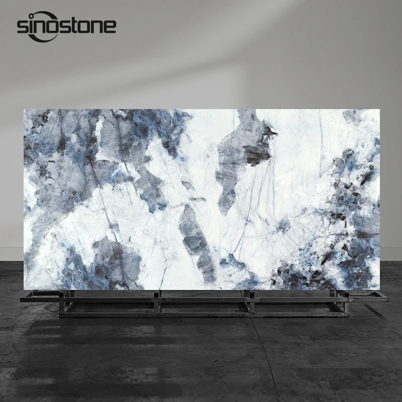 Special Style Blue Color Top Quality Kitchen Countertop Big Stone Slabs Statuario Series Quartz Stone Artificial Quartz Stone