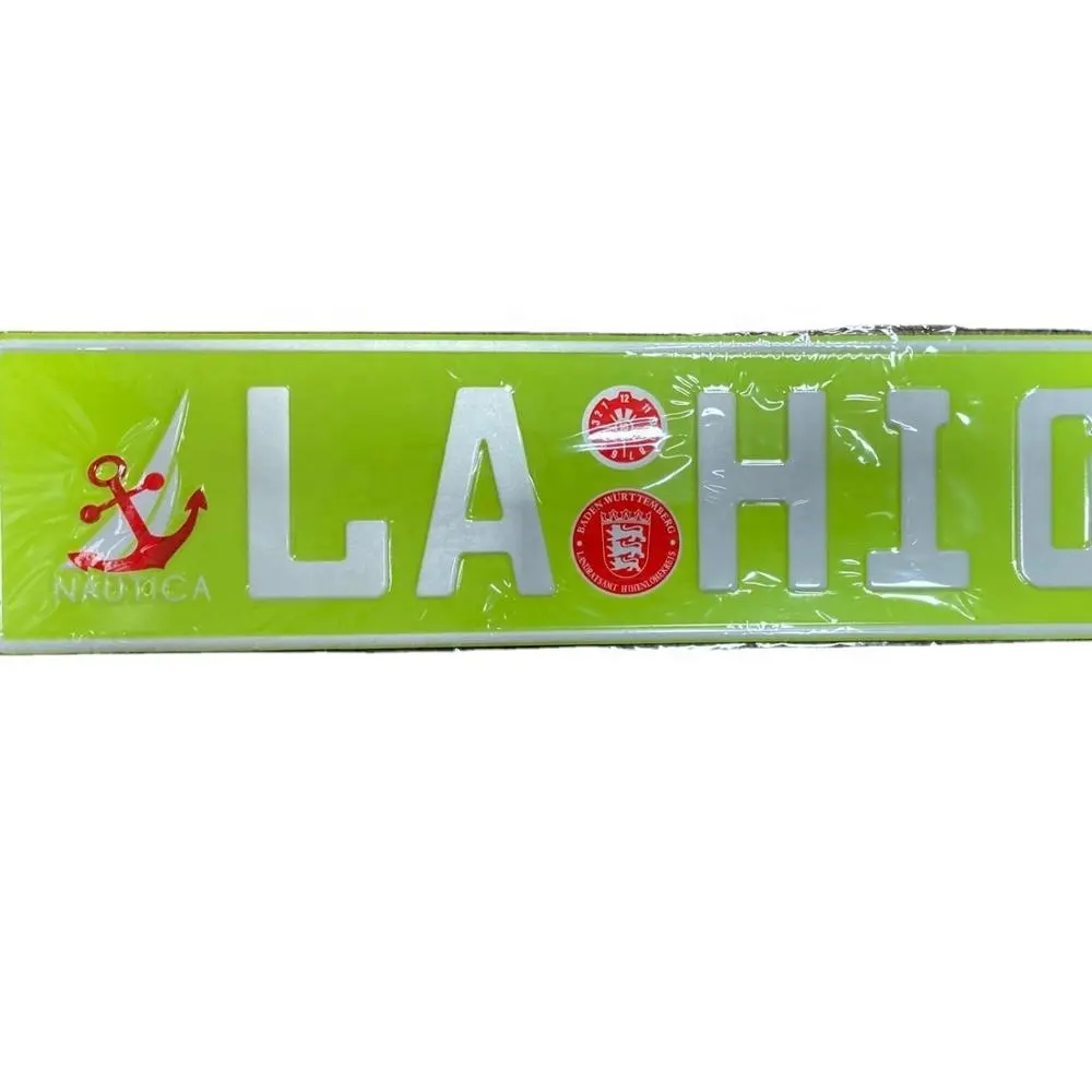 Автомобильные наклейки nautica номерной знак Пользовательский логотип алюминиевые рельефные номерные знаки