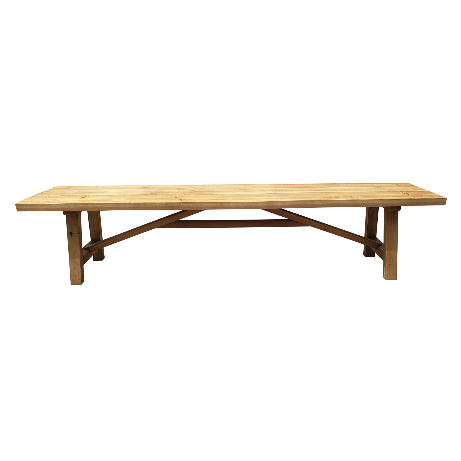 Farmhouse style 82.7'' reclaimed solid wood dining bench