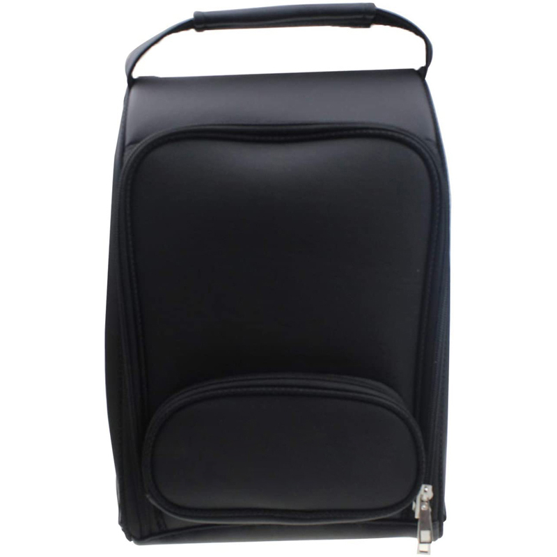 custom Deluxe PU Leather Golf Shoe Bag Waterproof- Zippered Shoe Carrier Bags Carry Tote Bag for Shoes