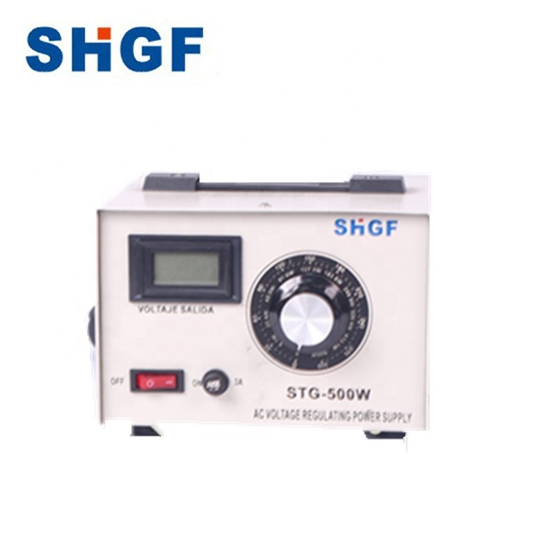 Однофазный Электрический регулятор напряжения контактного типа STG 500 Вт Variac 220 В 110 В