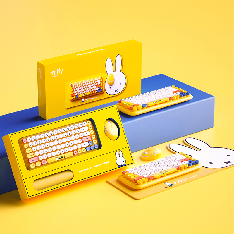 MIPOW X MIFFY gaming mouse and keyboard combo gamer keyboard wireless pc keyboard and mouse combo with 84 keys