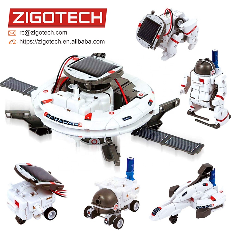 2021 новый обновленный обучающий научный космический конструктор stem, игрушки 6 в 1, игрушечный робот на солнечной батарее, набор для детей