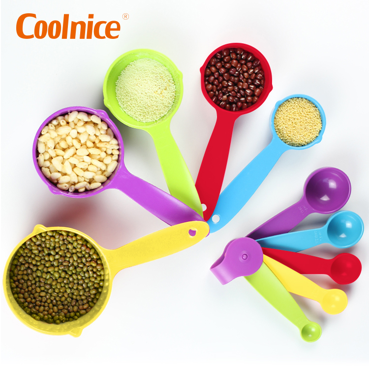 2021 New custom logo Plastic cup Measuring Spoon Set Measure spoons