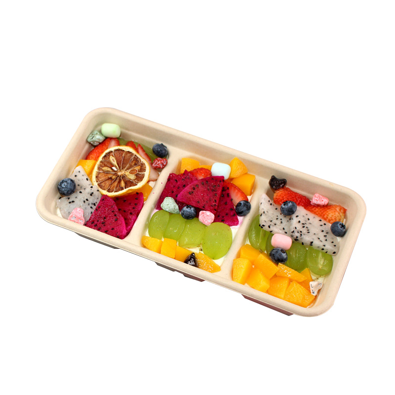 Wholesale recyclable salad bowl 26oz bagasse takeout bento lunch box for food