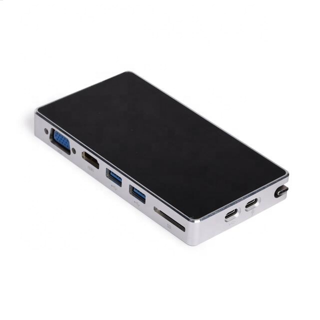 ACT9086 мульти-functionl USB-C док-станция 9 в 1 взаимный обмен данными между компьютером и периферийными устройствами Type-C к HD-MI/USB3.0/SD/RJ45/Тип C адаптер для macbook