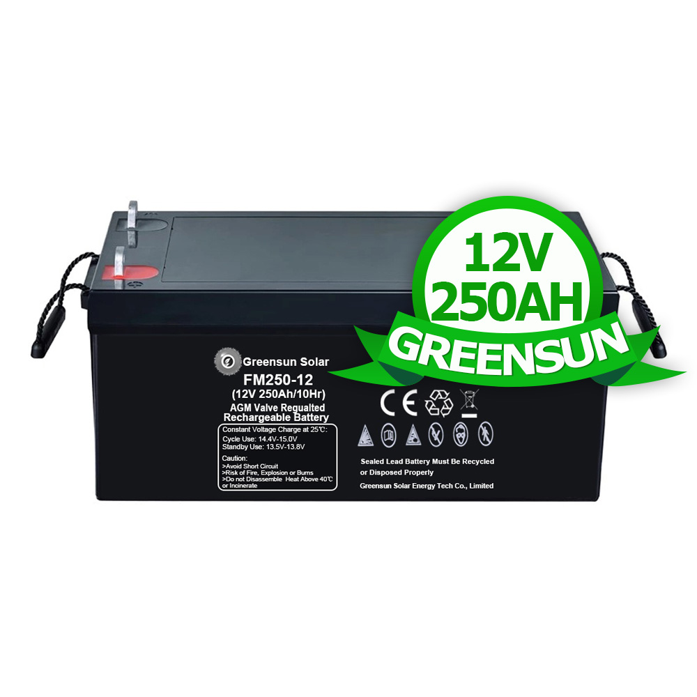 3 years waranty hot selling solar storage 12v 250ah agm battery