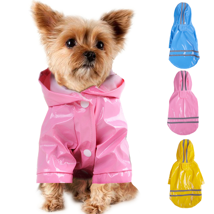 Летняя уличная Щенок Pet дождевик S-XL худи; Из водонепроницаемого материала; Куртки из искусственная (-ый) искусственной плащ для собак и кошек теплую зимнюю одежду