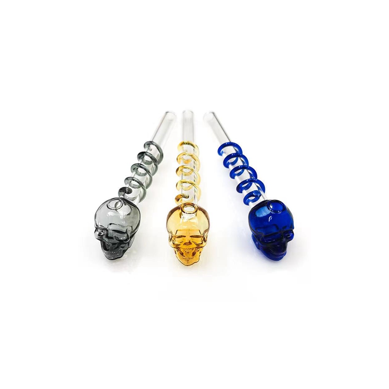 Special Hot Selling Colorful Skull Glass Smoking Pipe