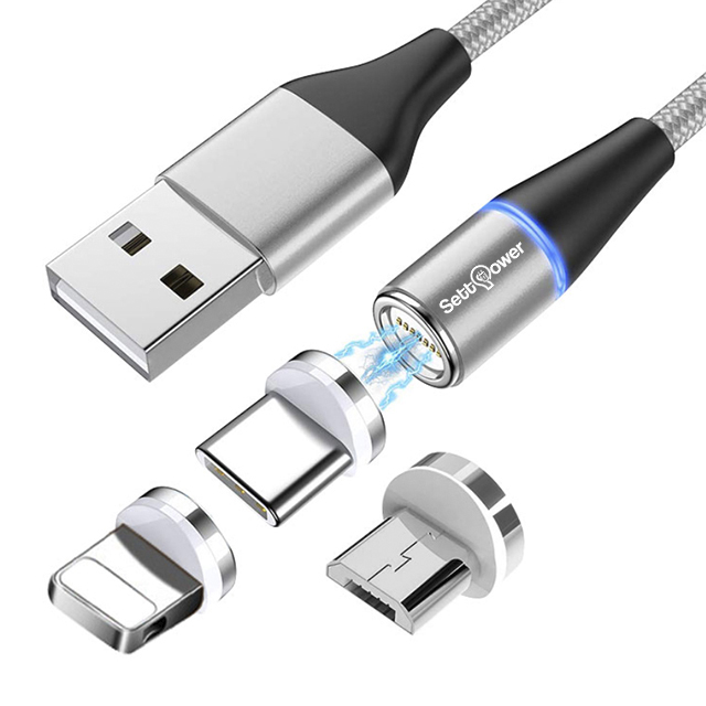 Новинка, лидер продаж, Магнитный зарядный usb-кабель 3 в 1 для мобильного телефона, 3 А