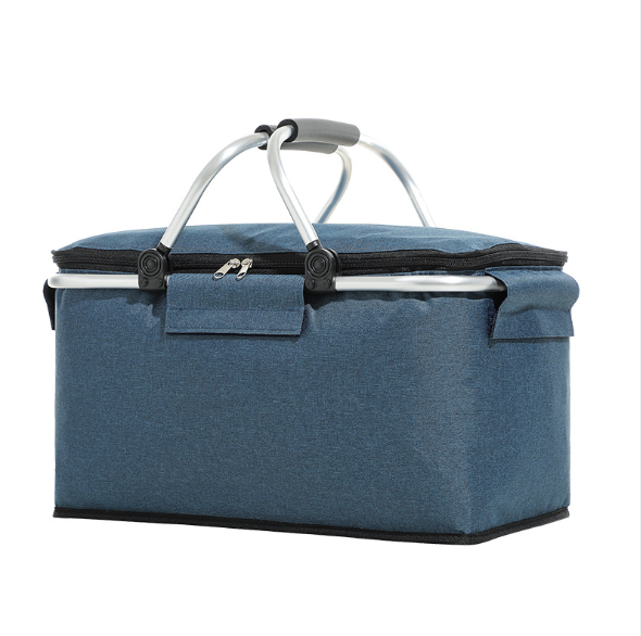 Foldable Insulated Picnic cooler Basket with lid 32L Extra Large Insulated Bag for Picnic