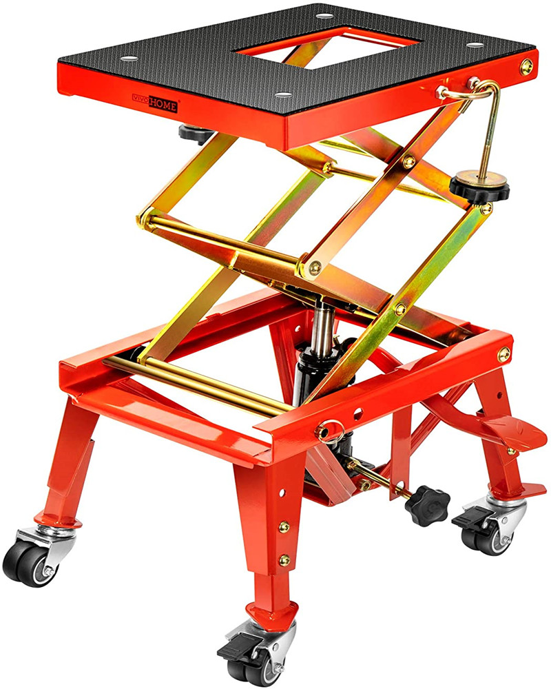 China factory manufacturing weight capacity 350lbs motorcycle hydrolique workshop lift hidraulic motorcycle