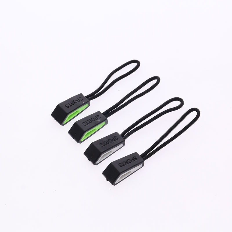Factory Wholesale Fancy Rubber Design Custom Logo Black Zipper Puller For Garment