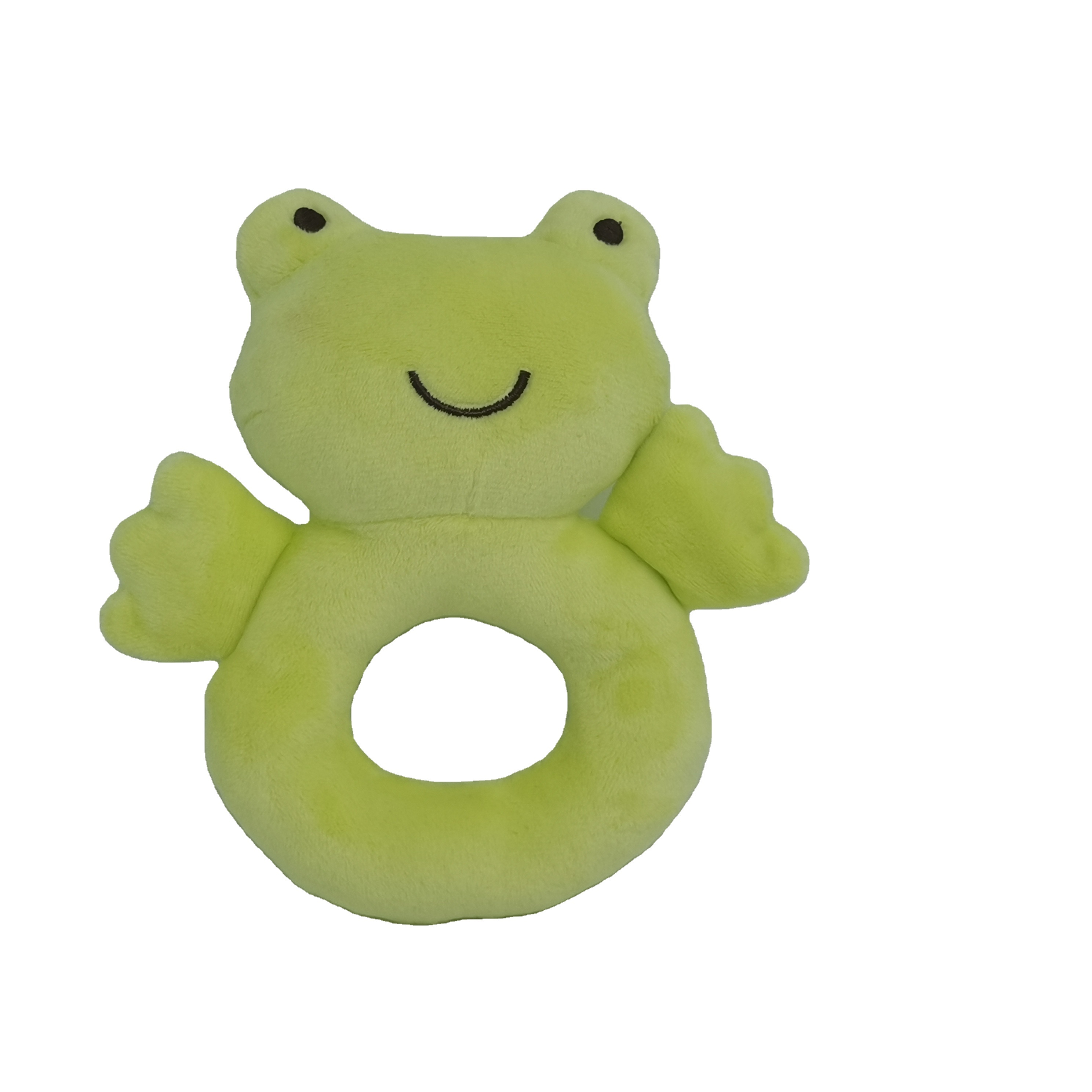 Plush soft stuffed toys frog baby rattle (rattle inside)