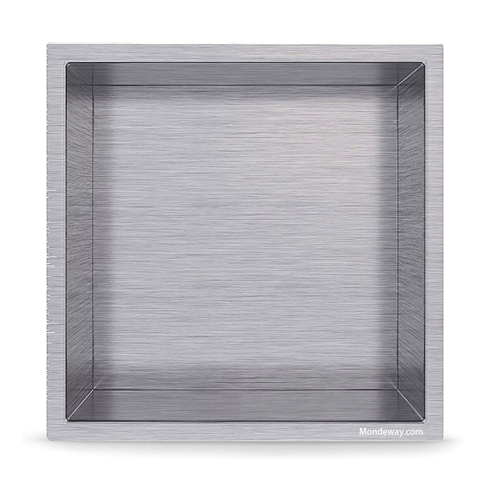 12 "x 12" Нержавеющая сталь Матовый никель черный душ ниши в стену в виде ракушки установка для ванной комнаты