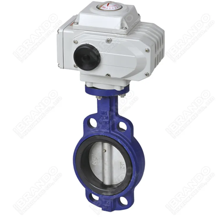 Electric Actuator Wafer Butterfly Valve DN40 DN50 DN65 DN80 DN100 DN125 DN150 DN200 DN250 Butterfly Valve With Electric Actuator