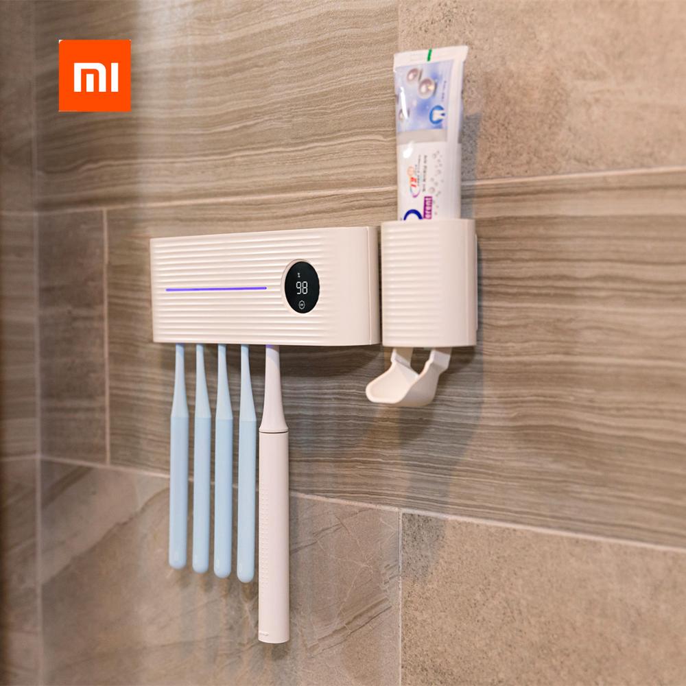 Xiaomi sothing УФ-свет Стерилизатор зубных щеток Держатель блокируют бактериальный электрическая зубная щетка автоматический дозатор зубной пасты