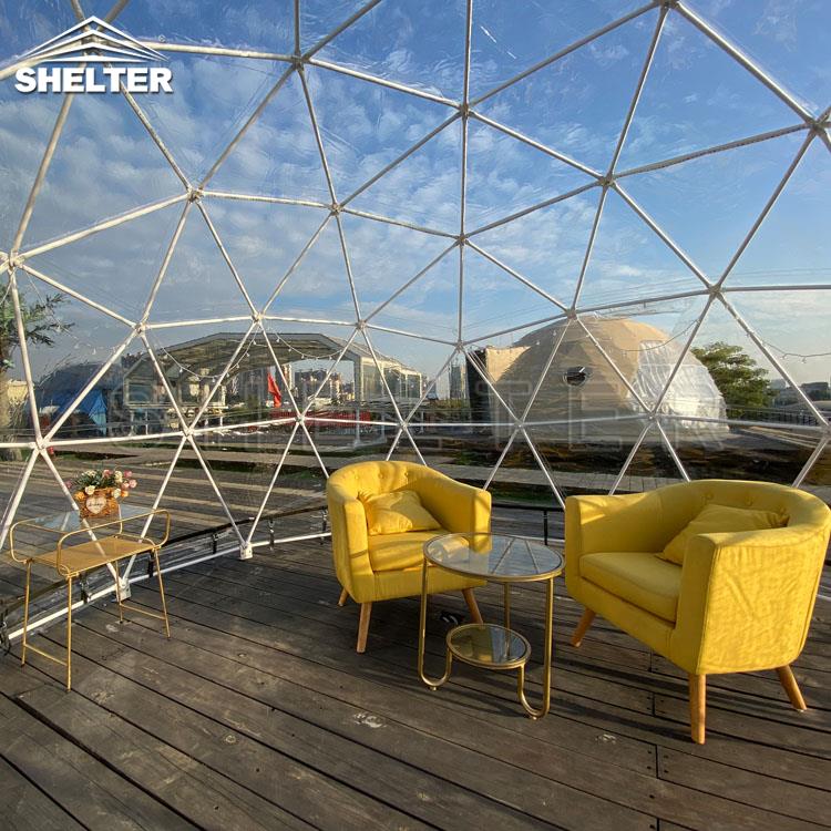 4/5/6m Transparent Igloo House Garden Geodesic Dome Tent