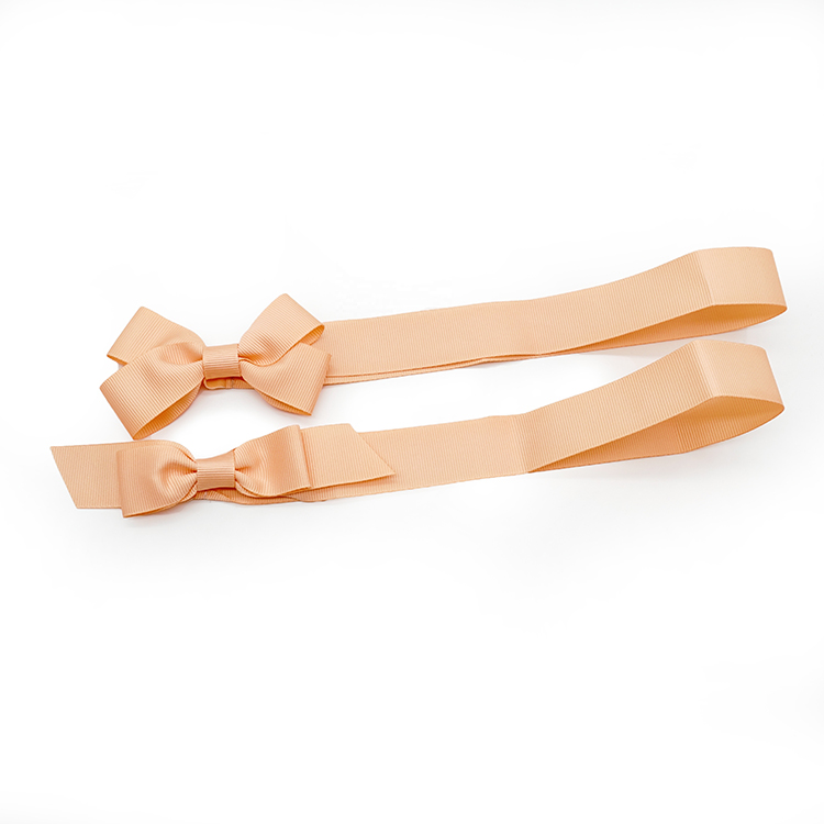 Decorative Adjustable Pre-made Gift Wrap Grosgrain/Satin Elastic Ribbon Bows with Stretch Loop