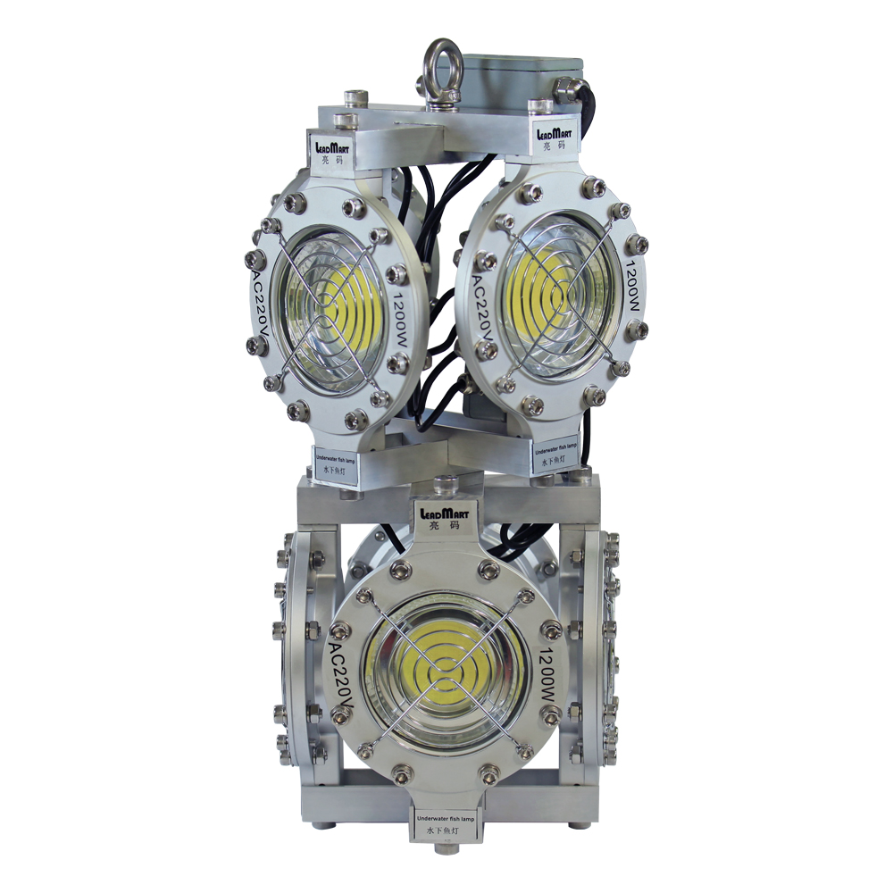 Enhanced Edition 1200w Anti-breaking IP68 Fishing Under Water Lights Double Waterproof Green LED Fishing Light