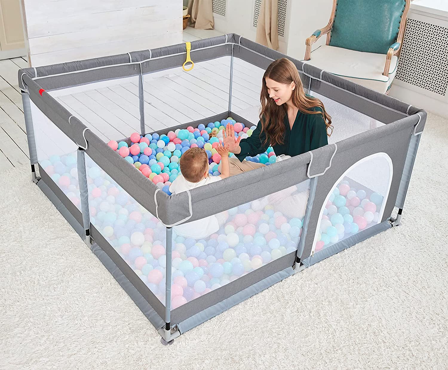 OEM&ODM Playpens for Babies, Extra Large Playard, Anti-Fall Playpen Baby Playpen Portable Kids Safety 150*150*65CM