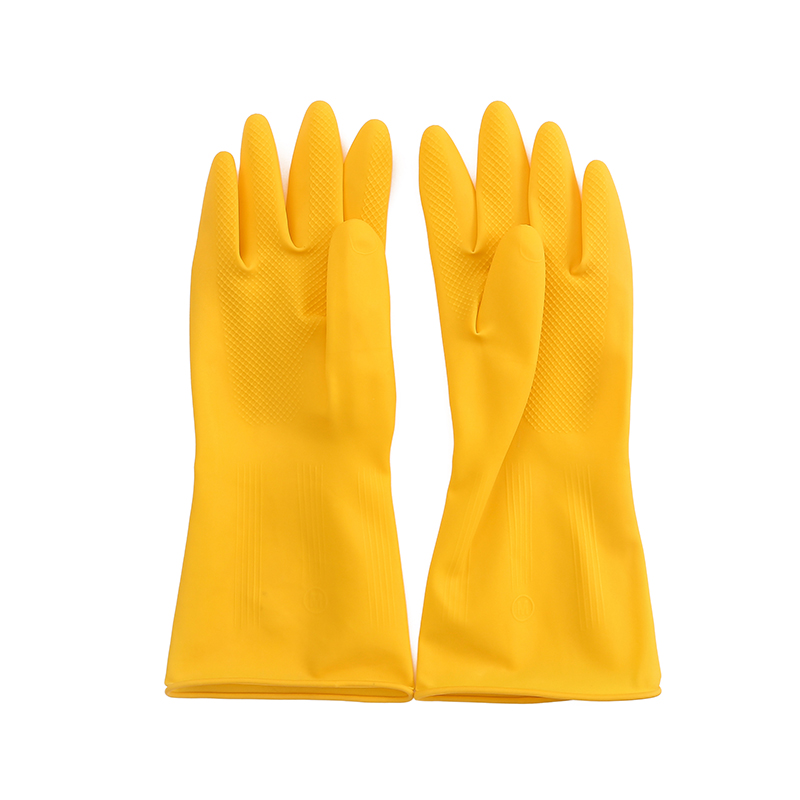 New design good quality plastic latex gloves for wash Household kitchen dishwashing gloves