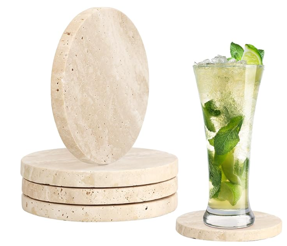 Coaster Gift Decorated Marble Stone Custom Marble Coasters For Drinks