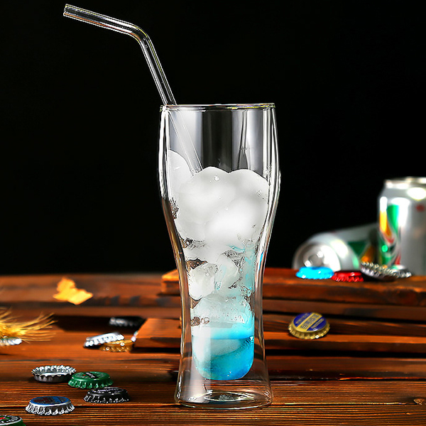 high quality double THICK walled hand blown beer glasses