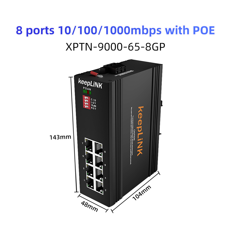Водонепроницаемый Промышленный ethernet-коммутатор с 8 портами, 10/100/1000, ip40, din-рейка, наружный неуправляемый гигабитный ethernet-коммутатор с 8 портами poe